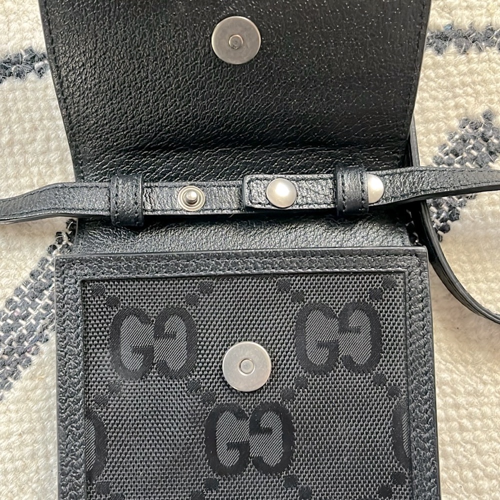 Authentic Gucci Off The Grid Black Mini GG Bag Full Set Crossbody/Phone Monogram - Picture 12 of 16